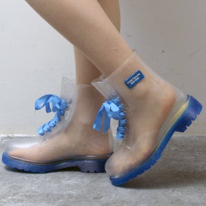 여성 패션 미들 장화 레인부츠