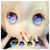 구관 눈 안구 10mm-24mm 인형 스위트 하트 아크릴 1/12 1/8