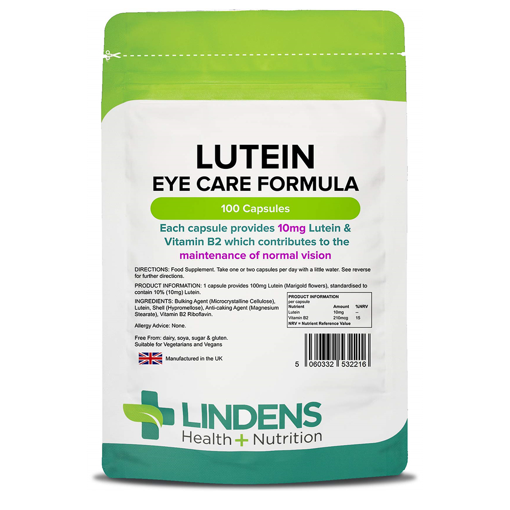 린덴스 영국 루테인 10mg 비타민B2 100캡슐 <b>아이 케어 포뮬라</b>