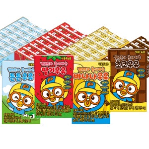 서울에프엔비 2가지맛 선택 어린이간식 뽀로로가 좋아하는 우유 4종 140mL 48입