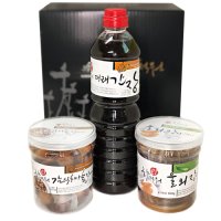 [향적원] 솟대5번 3종세트 감식초마늘장아찌 500g 울외장아찌 500g 재래간장 900ml