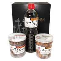 [향적원] 솟대6번 3종세트 감장아찌 500g 감식초마늘장아찌 500g 재래간장 900ml