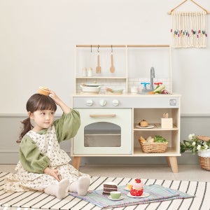 야야 우디쿡 원목주방놀이 소꿉놀이 세트 소품12종 포함