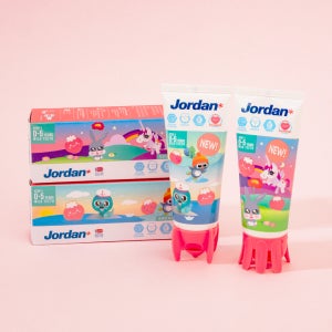 돌아기 치약 유아 어린이집 5세이하 저불소 조르단 1단계 딸기향 75g X 4개입 세트