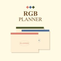 만년형 RGB 굿노트 노타빌리티 먼슬리 위클리 다이어리 속지 월별 플래너 일러스트 Monthly Weekly PDF