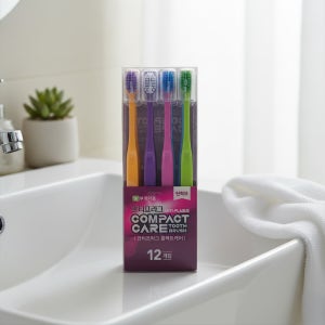 부광약품 안티프라그 콤팩트케어 칫솔 초극세모 12개입