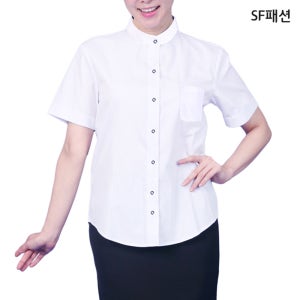 차이나카라 여성 반팔 셔츠 유니폼 와이셔츠