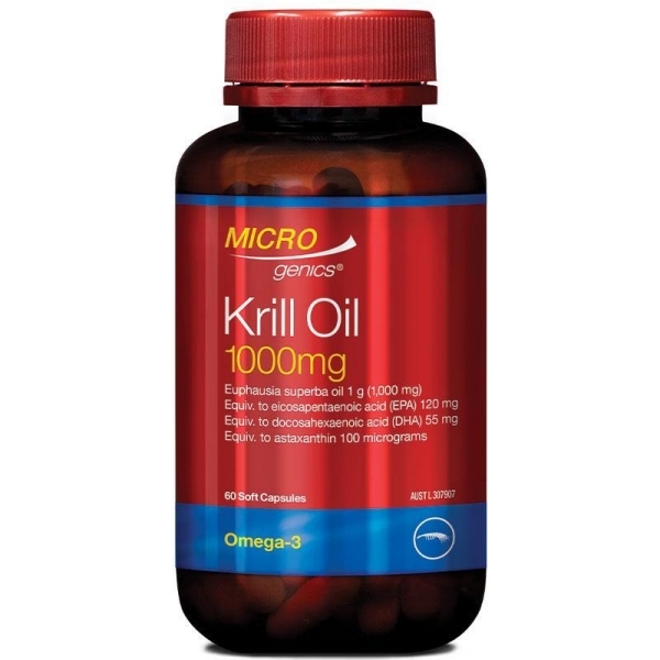 마이크로제닉스 <b>레드 크릴오일 1000mg</b> 60정