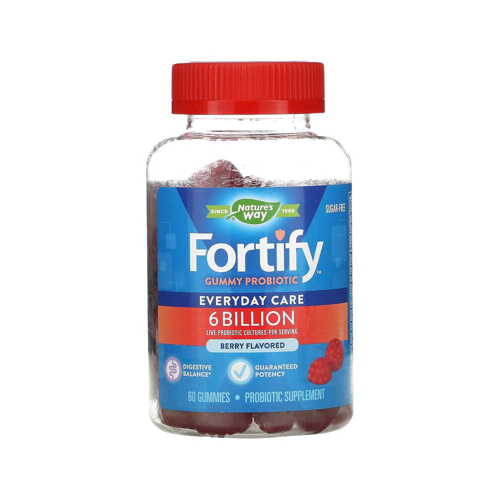 네이쳐스웨이 <b>포티파이 구미</b> 프로바이오틱스 유산균 <b>60억</b> CFU 60개입 Fortify