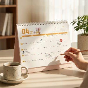 타이니엔 신생아 육아 달력 일기 디데이 달력 캘린더 맞춤제작 (신생아-12개월)