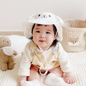 헬로미니미 아기 여름모자 유아 버킷햇 신생아 돌아기 썬햇