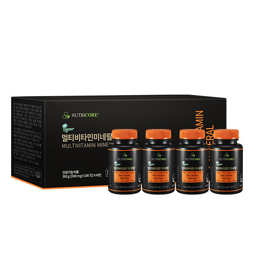 뉴트리코어 멀티비타민 미네랄 180정 x 4개입 WCS 종합비타민 <b>만성피로</b> 피곤할때 영양제
