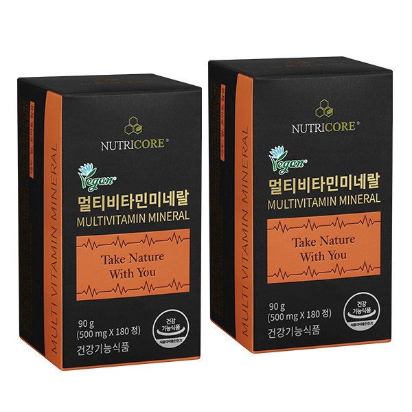 뉴트리코어 멀티비타민 미네랄 180정 x 2개 WCS 종합비타민 <b>만성피로</b> 피곤할때 영양제