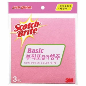 3M 부직포 칼라 행주 3매입