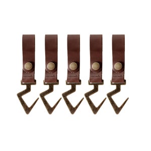 노마드 메탈 가죽 행어 고리 N-7847 5p 수납 걸이 캠핑