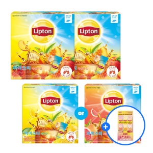 립톤 아이스티 스틱 복숭아 14g x 40개입 2개 + 자몽or레몬(택1) 14g x 40개입 1개 + 콤부차 3개입