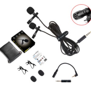 GAM-16D (2개) 듀얼핀마이크 유튜브 방송 녹음 미니 클립 핀 마이크