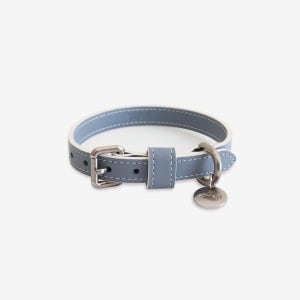 쉬오트 프리미엄 가죽 목줄 (블루)