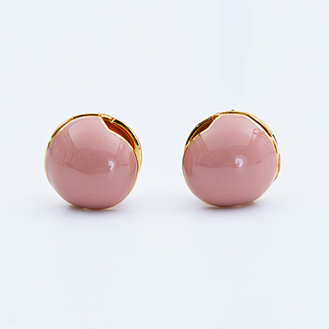 [비올리나] [VIOLLINA] ENAMEL BALL EARRIGNS PINK