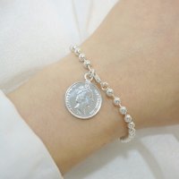 4mm볼 코인 팔찌 silver925