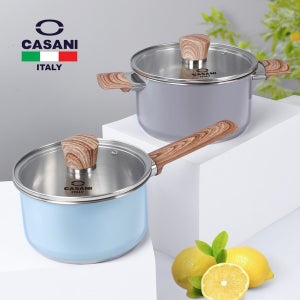 까사니 셀바 세라믹 2종 냄비세트 인덕션 세라믹 코팅 3중바닥 편수 양수 라면 냄비