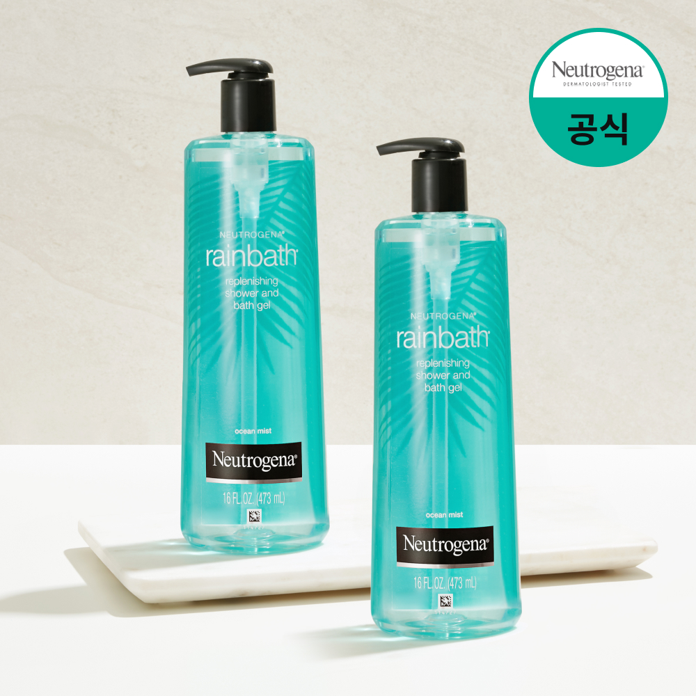 뉴트로지나 레인바스 향좋은 바디워시 오션미스트 퓨어 아쿠아, 473ml, 2개