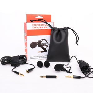 P188 (2개) 핀마이크 소형 asmr 홈레코딩 먹방 녹음 넥 유튜브 마이크