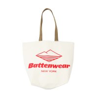 [국내배송] BATTENWEAR LOGO PRINT CANVAS TOTE - NATURAL 바튼웨어 캔버스 도트