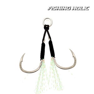 라이트지깅 SLJ 쇼어 지깅 바늘 훅 틴셀 어시스트 더블 훅