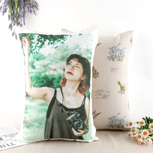 로맨틱 가든 포토베게 60x40cm,50x35 /고급린넨 지인 선물 집들이 친구