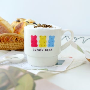 모애 데이앤데이 일러스트 머그컵 구미베어 예쁜 홈카페 커피잔