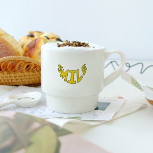 모애 데이앤데이 일러스트 머그컵 스마일 예쁜 홈카페 커피잔