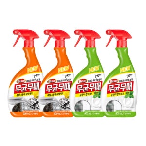 피죤 무균 무때 세정제 900ml x 4개 욕실용 주방용 곰팡이용 허브향 악취 방지