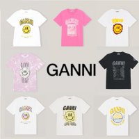 정품 GANNI 가니 티셔츠 스마일 프린팅 반팔티 35종