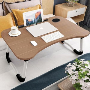 컵홀더 사이드 접이식 테이블 침대책상 다용도 베드 태블릿 노트북테이블 독서 공부책상