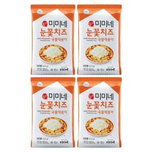 미미네 눈꽃치즈 국물떡볶이 X 기본맛, 620g, 4개
