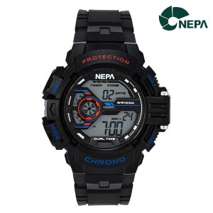 네파 랩타임 스탑워치 듀얼타임.방수 학생.군인용 레져 스포츠시계 N350_BKBL