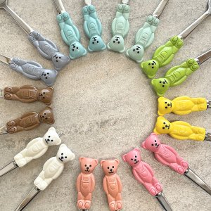 곰돌이커트러리 곰돌이스푼 디저트포크 9가지 색상
