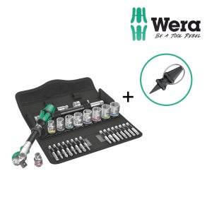 Wera 베라 8100 SB 6 Zyklop 스피드 라쳇 드라이버 소켓 세트 전문가용 (mm) (004046)