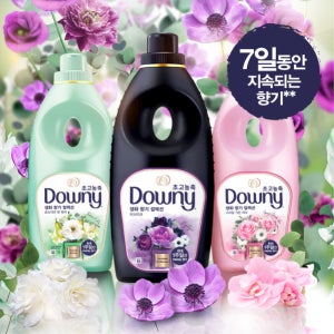 다우니 섬유유연제 미스티크 1L X 1개 + 실내건조 1L X 3개