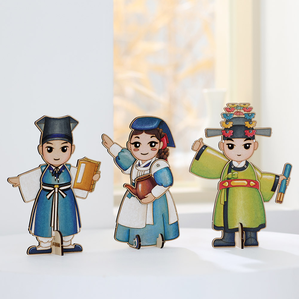 두근두근아트 고퀄리티 DIY 우드 아트 움직이는 인형 돌봄 방과후 초등 미술 전통 문화 체험 수업 만들기 재료 역사 직업 인물 (문인) 장원급제 유생 의녀