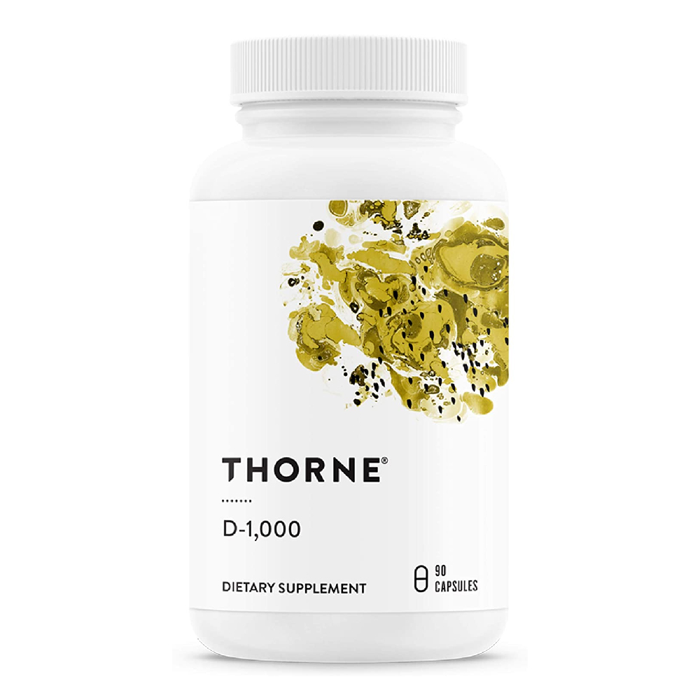 Thorne Research 쏜리서치 <b>비타민 D</b>-1000 IU 뼈 근육 심혈관 면역 영양제 25mcg 90 캡슐