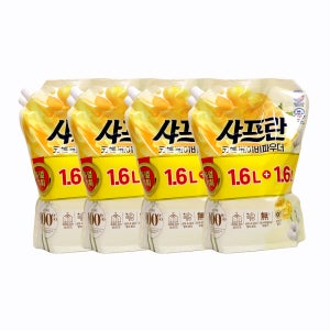 섬유유연제 샤프란 리필 / 코튼, 1.6L, 4개