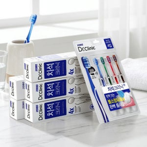 2080 닥터크리닉 2.0 치석케어 치약 140g5개 + 치석 칫솔 4입