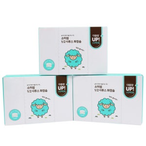 소미썸 1/2 시루스 대용량 화장솜 160매X 3박스 (960매) 국내제조 스킨팩
