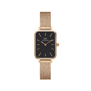 [다니엘 웰링턴] QUADRO PRESSED MELROSE 사각 블랙 다이얼 여성시계