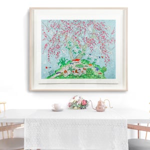 한정판 그림 이왈종 화백 제주생활의 중도 판화 작품 인테리어 액자 부모님 선물