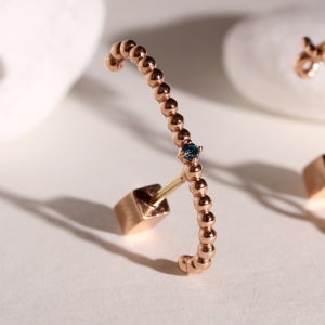 [무배/전체14k] 다이아 도트 골드 이어커프 귀걸이