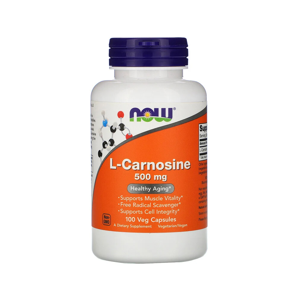 나우 푸드 <b>엘</b> <b>카르노신</b> 500 mg 베지캡슐 100개입 L-Carnosine
