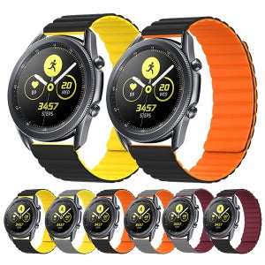 갤럭시워치8 클래식 7 울트라 FE 6 5 4 3 프로 액티브 기어S2 S3프론티어 호환 실리콘 마그네틱 스트랩
